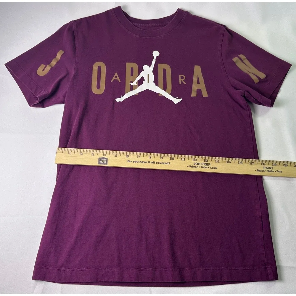 Nike Jordan Jumpman‎ T-Shirt Youth Small Short Sleeve Graphic Tee Purple Gold